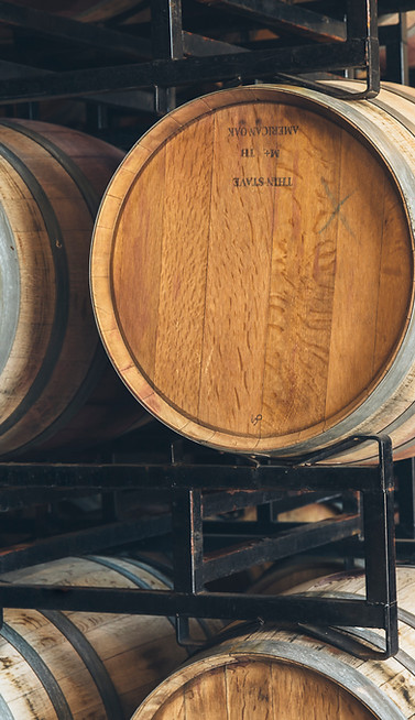 Wine Barrels in a Cellar